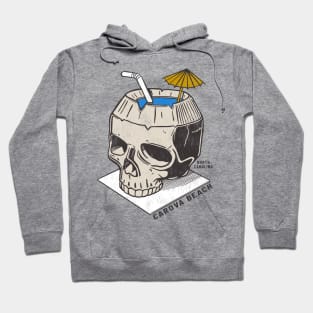 Carova, NC Summertime Vacationing Skull Drink Hoodie